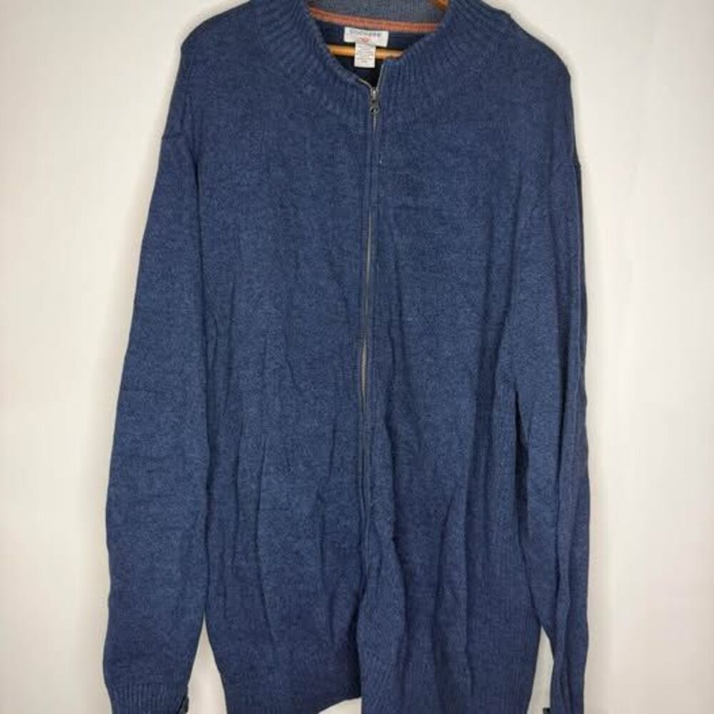 Dockers Blue Full Zip Sweater Mens 2XLT